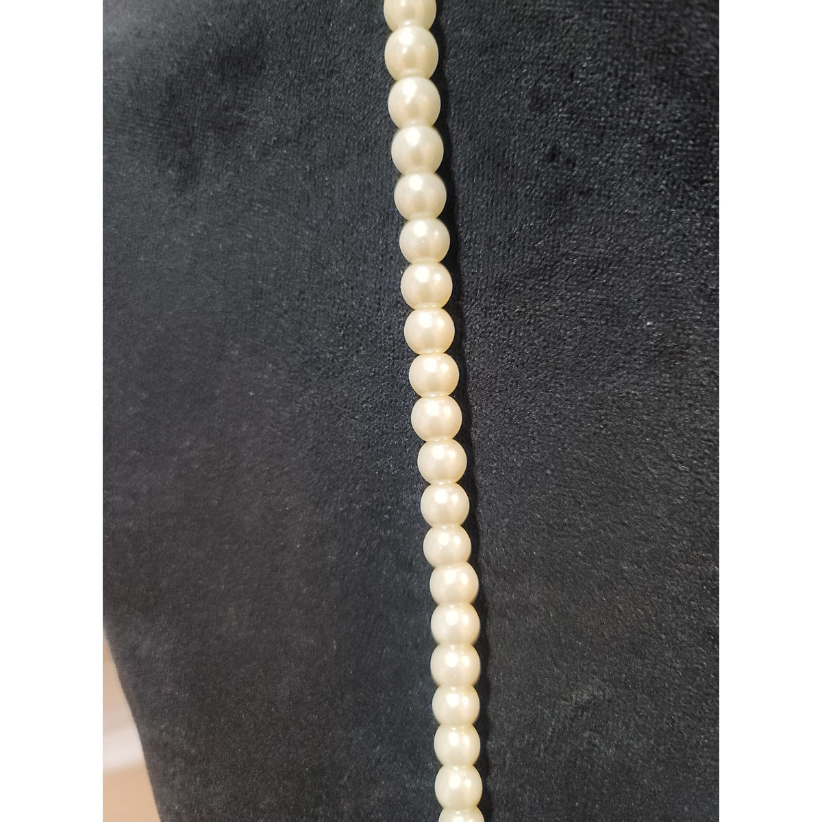Women’s Pearl Beaded Necklace With Lobster Clasp Adjustable Gold Chain- Extended
