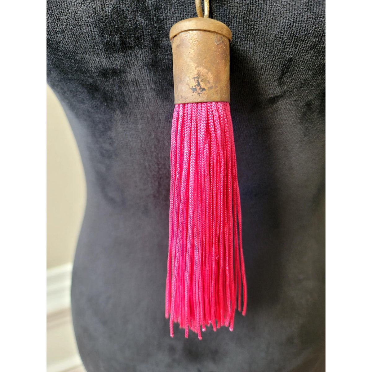 Women Boho Statement Tassel Pendant Necklace Long Chunky Chain Fashion Jewelry