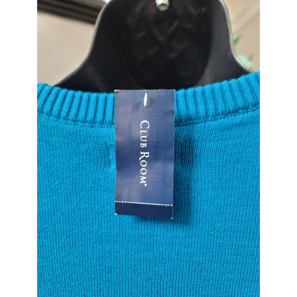 Club Room Sweater Men's Size Large Blue 100% Cotton Crew Neck Long Sleeves