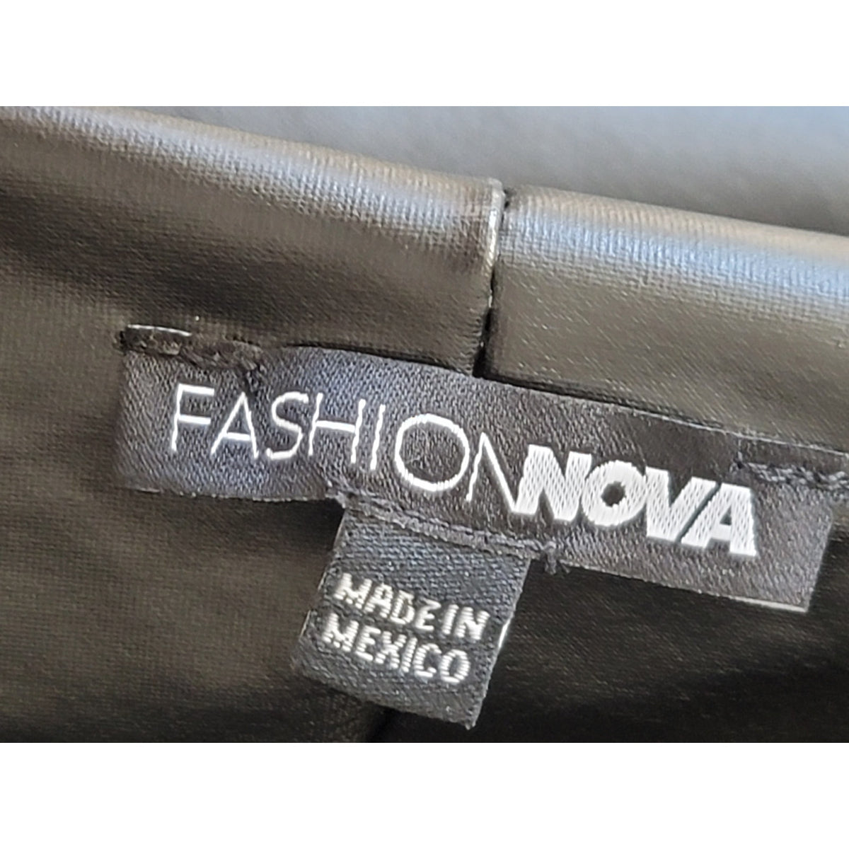 Fashion Nova Faux Leather Jumpsuit Women’s Size XS Black Short Sleeves