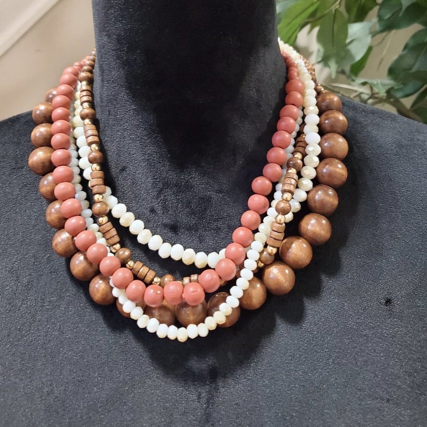 Womens Fashion Multicolor Multilayer Strand Beaded Collar Necklace Jewellery