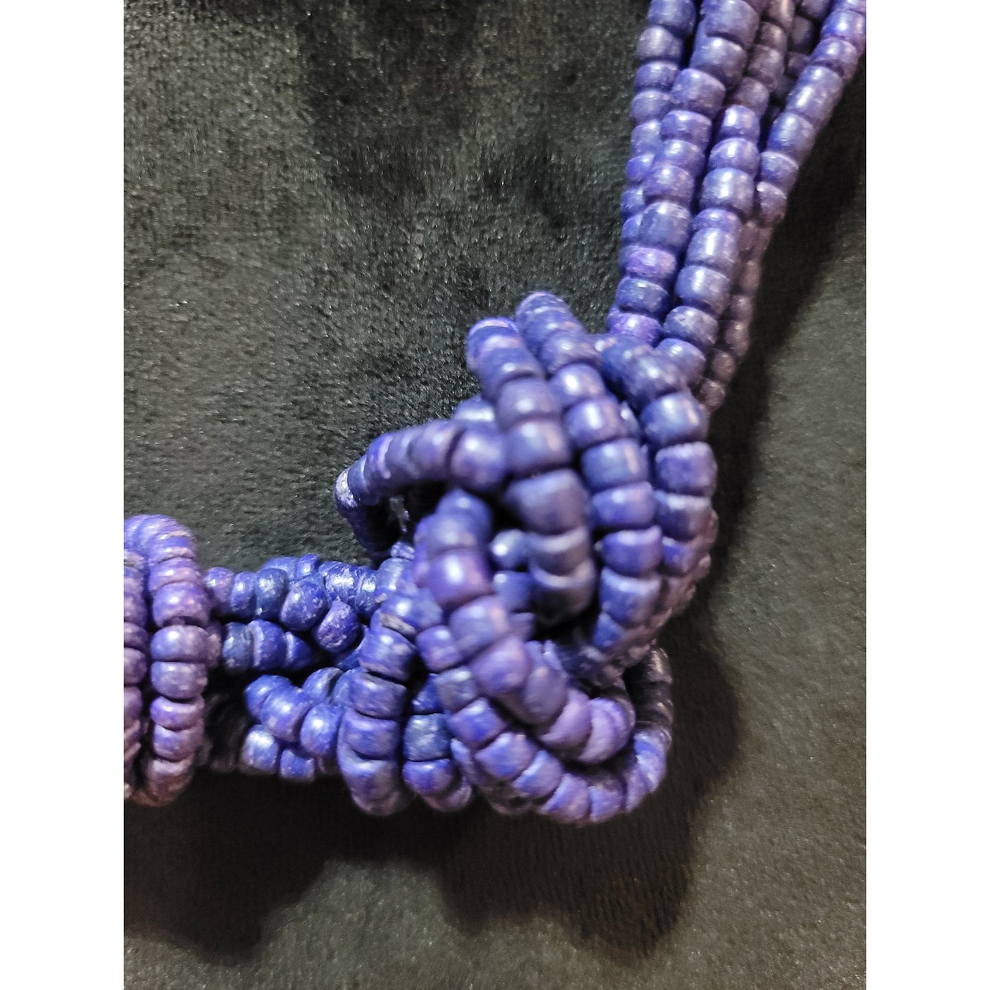 Women's Purple Multi Strand Beaded Statement Necklace With Lobster Clasp