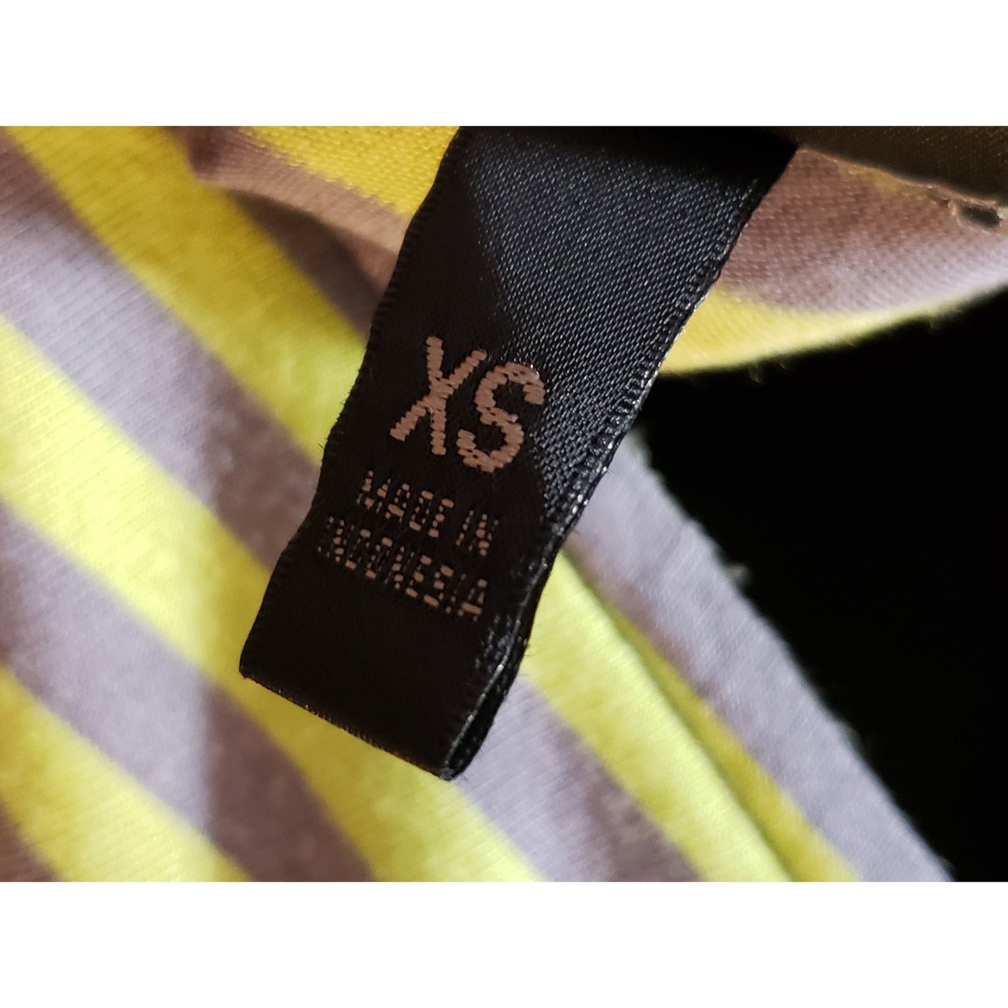 Mossimo Long Maxi Dress Womens XS Green Gray Striped Stretch Rayon Summer V Neck