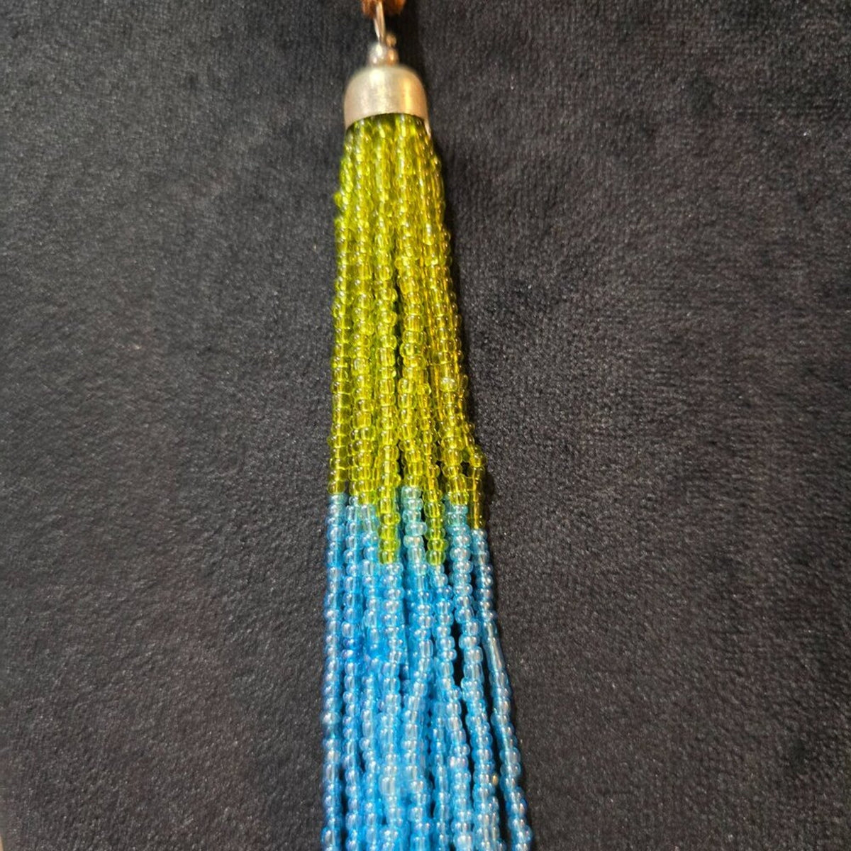 Women Fashion Multicolor Seed Beads Multiple Layered Necklace with Lobster Clasp