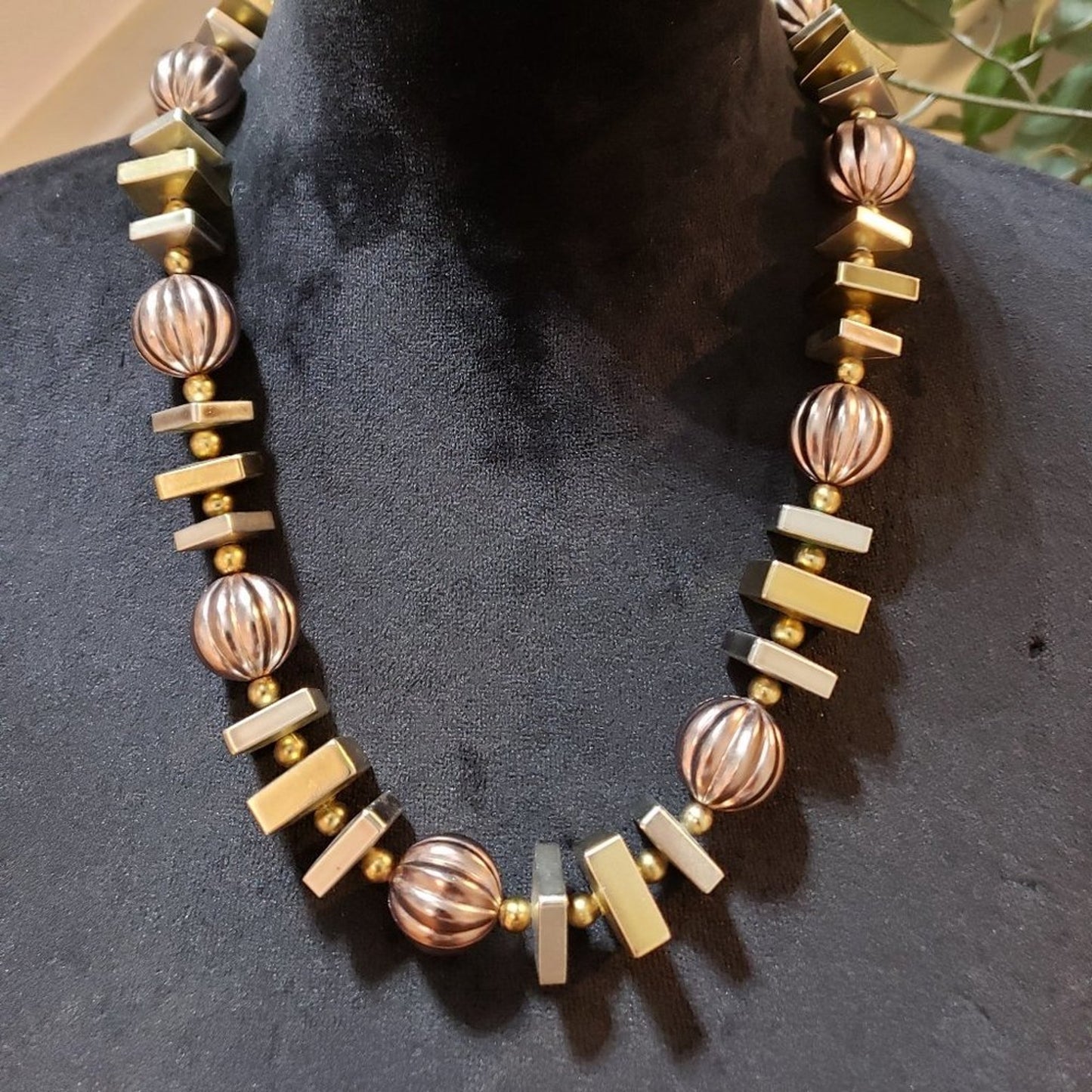 Womens Fashion Gold Tone Chain Various Gemstones Long Collar Necklace Jewelry