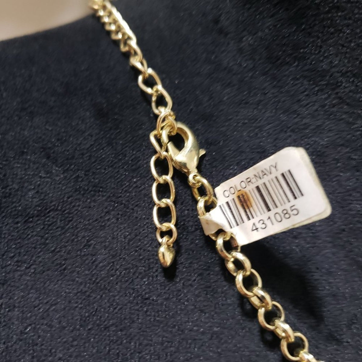 Pretty Contemporary Fashion Orange Black Gold Tone Accents Disks Fancy Necklace