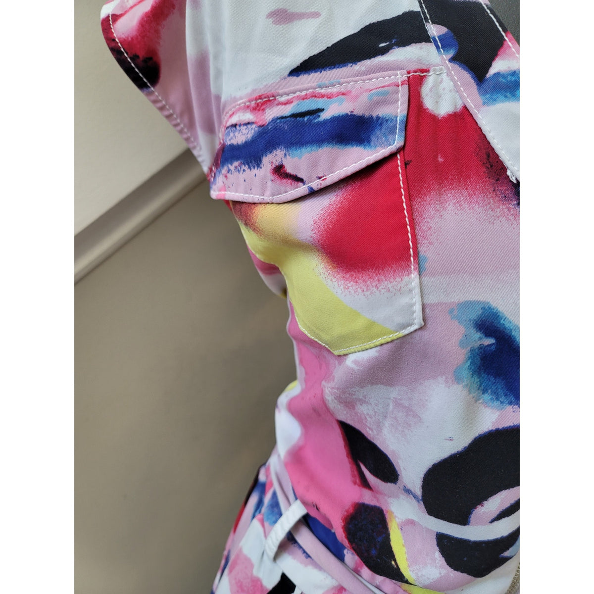New York & Company Abstract Print Jumpsuit Women's Size Small Multicolor