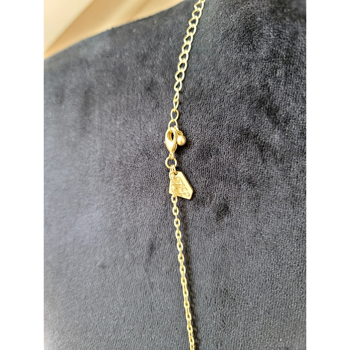 Gold Tone Charm Pendant Necklace Faux Pearl Coin Tassel Layered Boho 30"