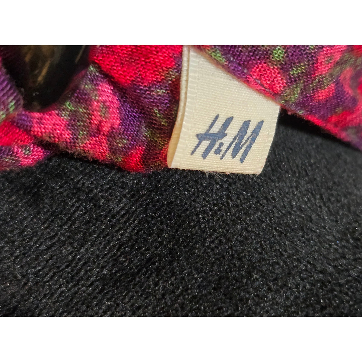 H&M Floral Shirt Dress Women's Size 10 Multicolor Collard Long Sleeves
