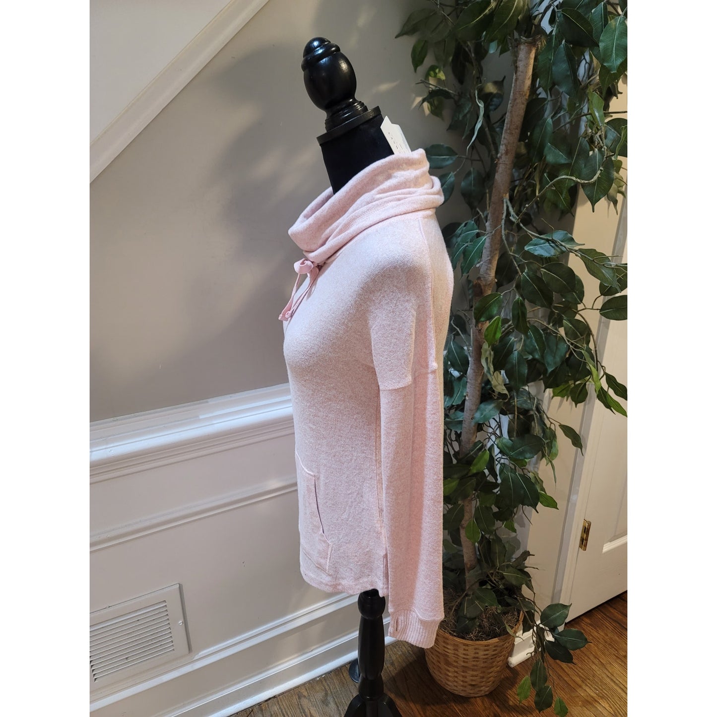 Boxercraft Sweater Women's XS Blush Heather Soft Cuddle Cowl Neck Long Sleeves