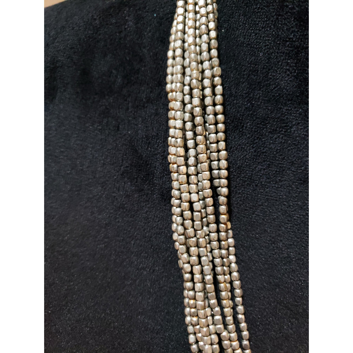Womens Fashion Multi Strand Faceted Nuggets Beads Statement Necklace Jewelry