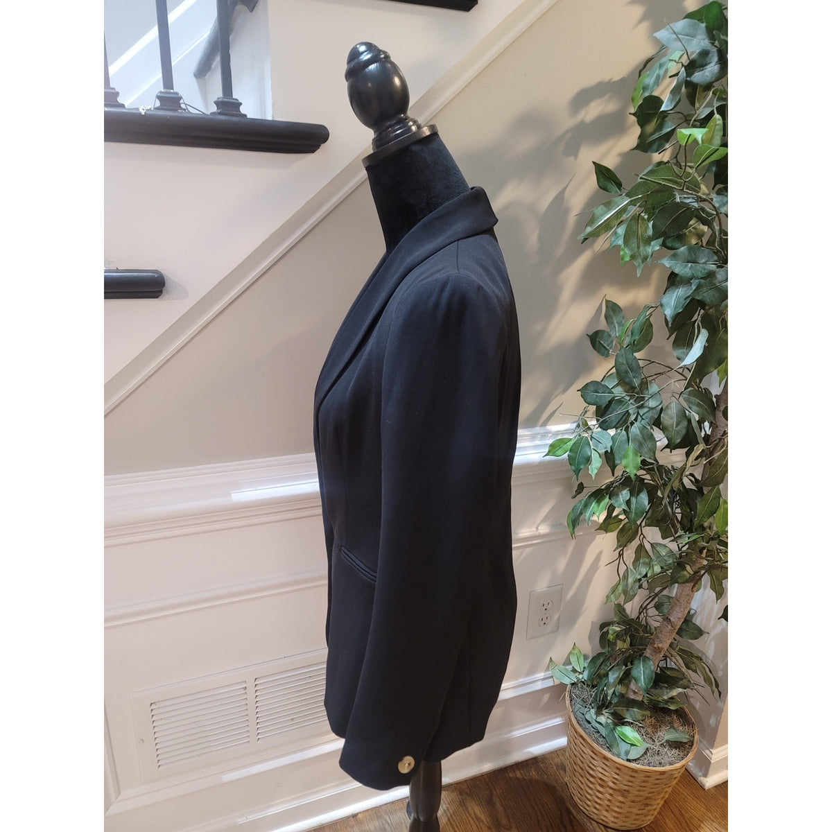 J.Crew Going Out Blazer Women SZ 0 Black Single Button Shawl Collar Besom Pocket