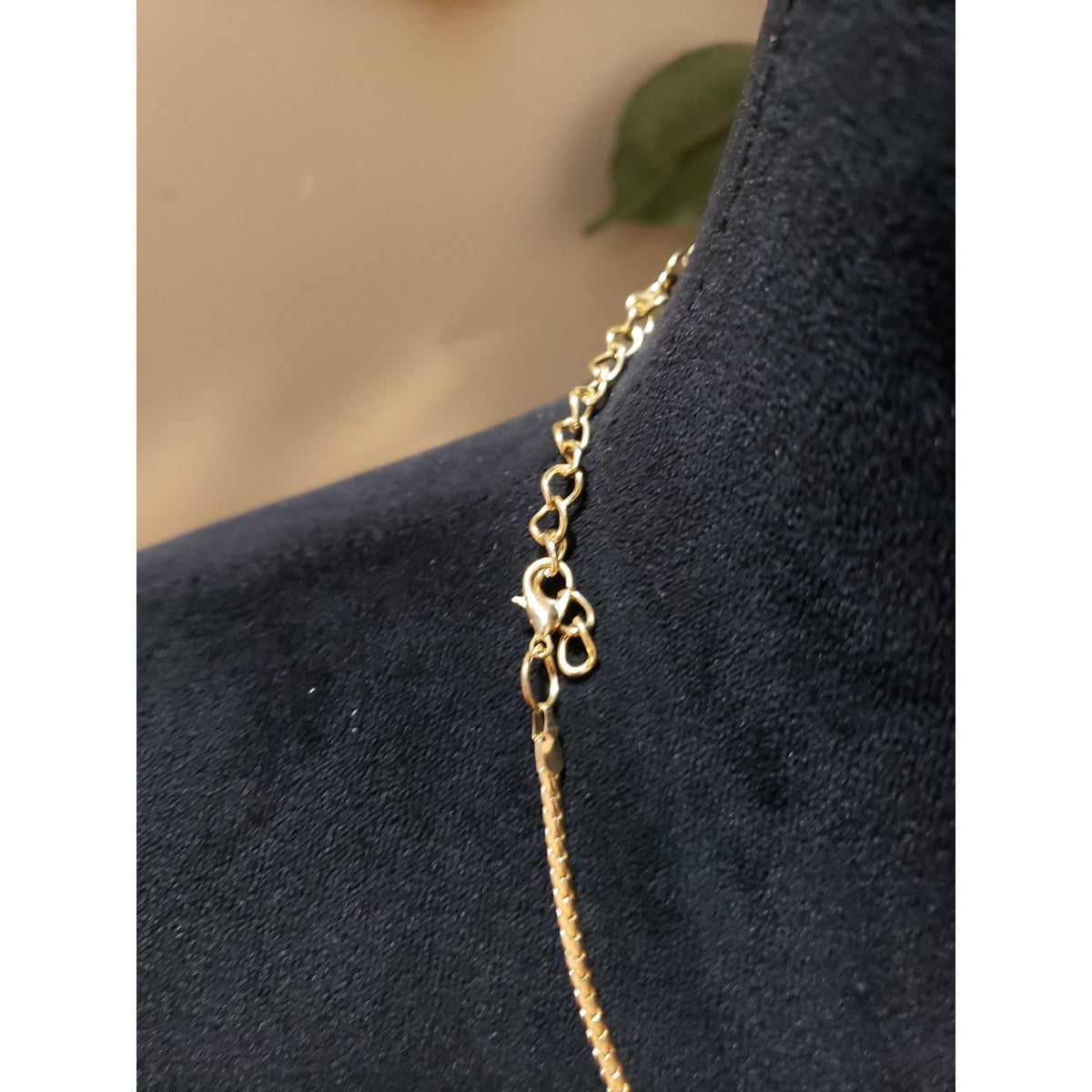 Womens Gold Tone Faceted Crystal Squared Away Collar Necklace with Lobster Clasp
