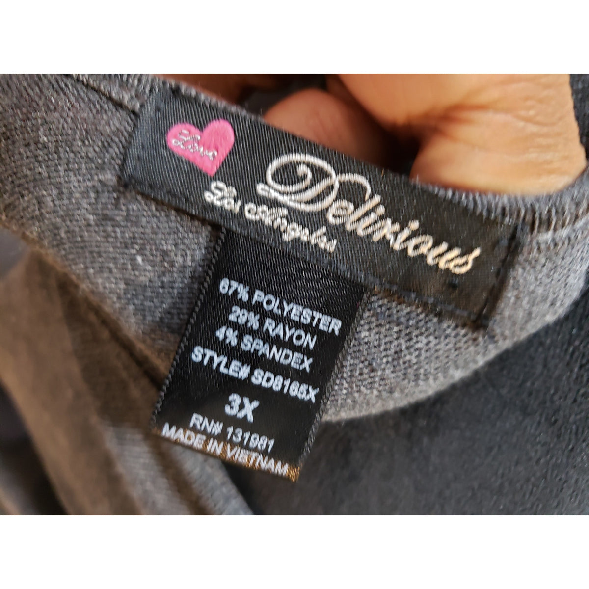 Delirious Dress Women 3X Gray Knit Short Sleeve Tie Waist Pocket Lounge