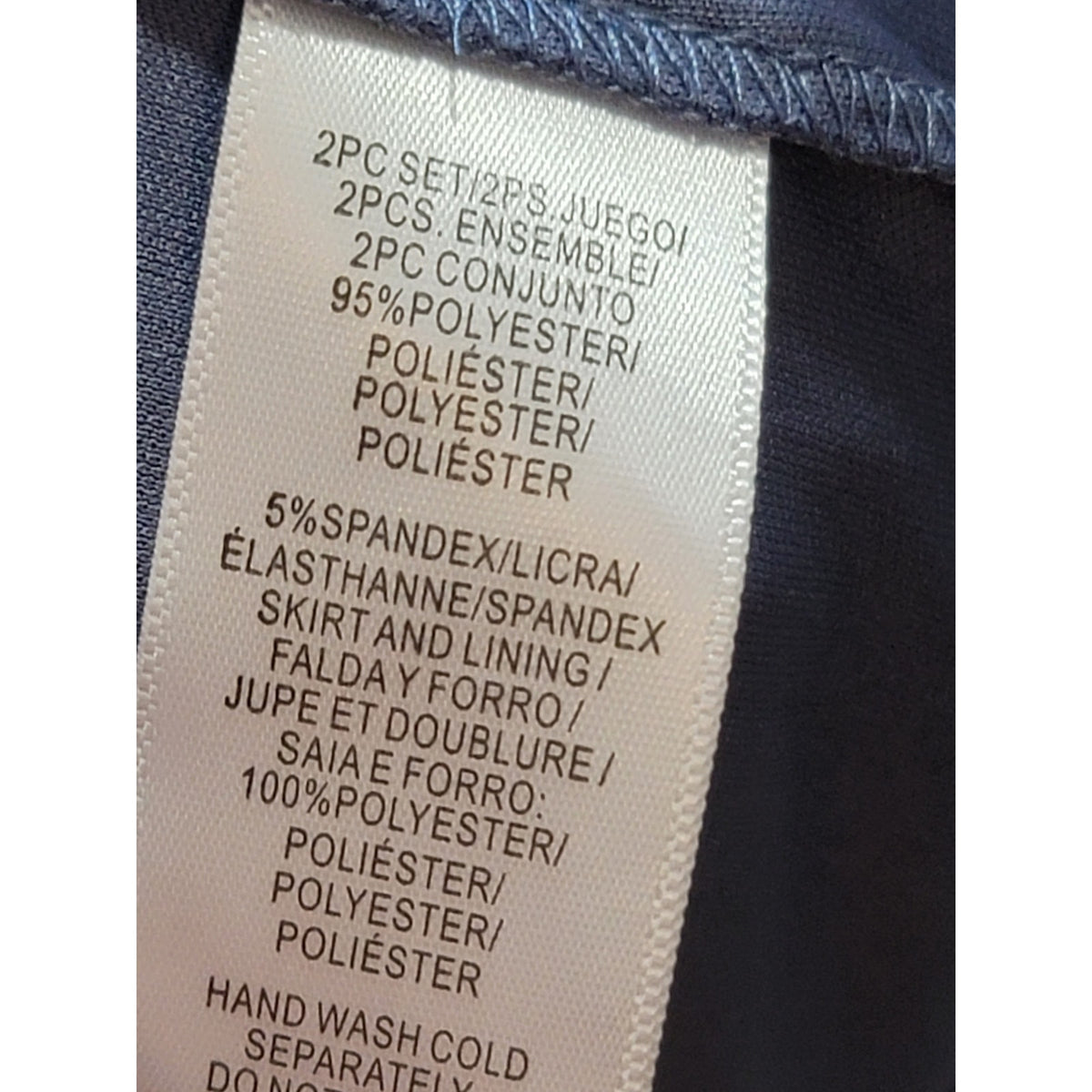 Alex Evenings Skirt Suit Women's SZ 18 Slate Blue Sequin Square Neck Back Zipper