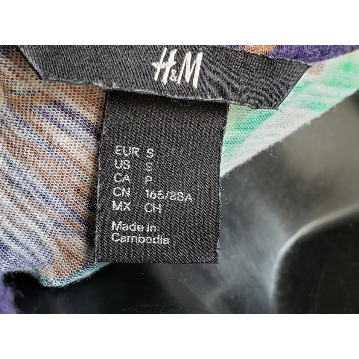 H&M S Floral Print Sleeveless Belted Maxi Dress Black Green