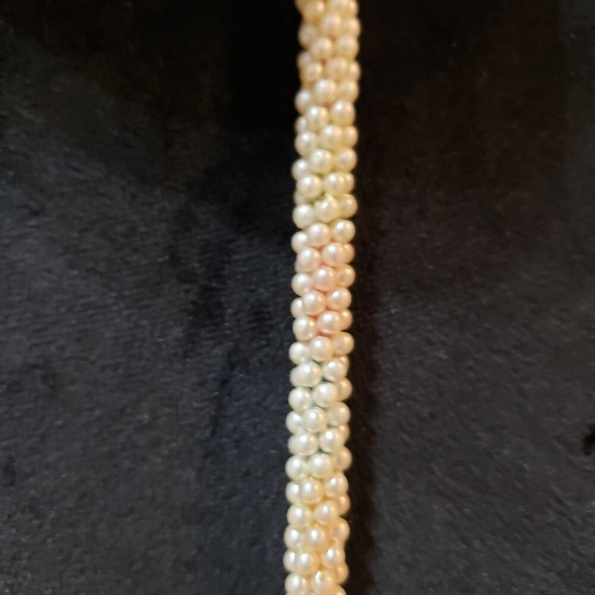 Womens Fashion White Pearl Beaded Long Elegant Cluster Strand Necklace Jewelry