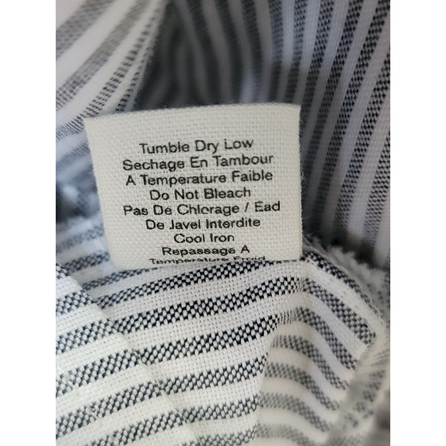 Kimchi and Blue Blouse Women Medium White Black Striped Ruffle Button Down Top