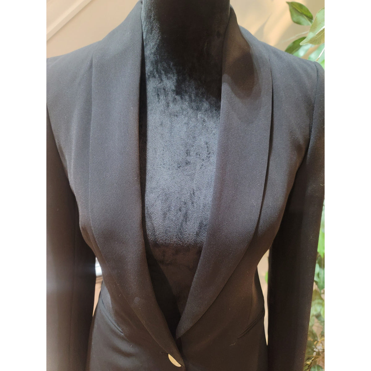 J.Crew Going Out Blazer Women SZ 0 Black Single Button Shawl Collar Besom Pocket