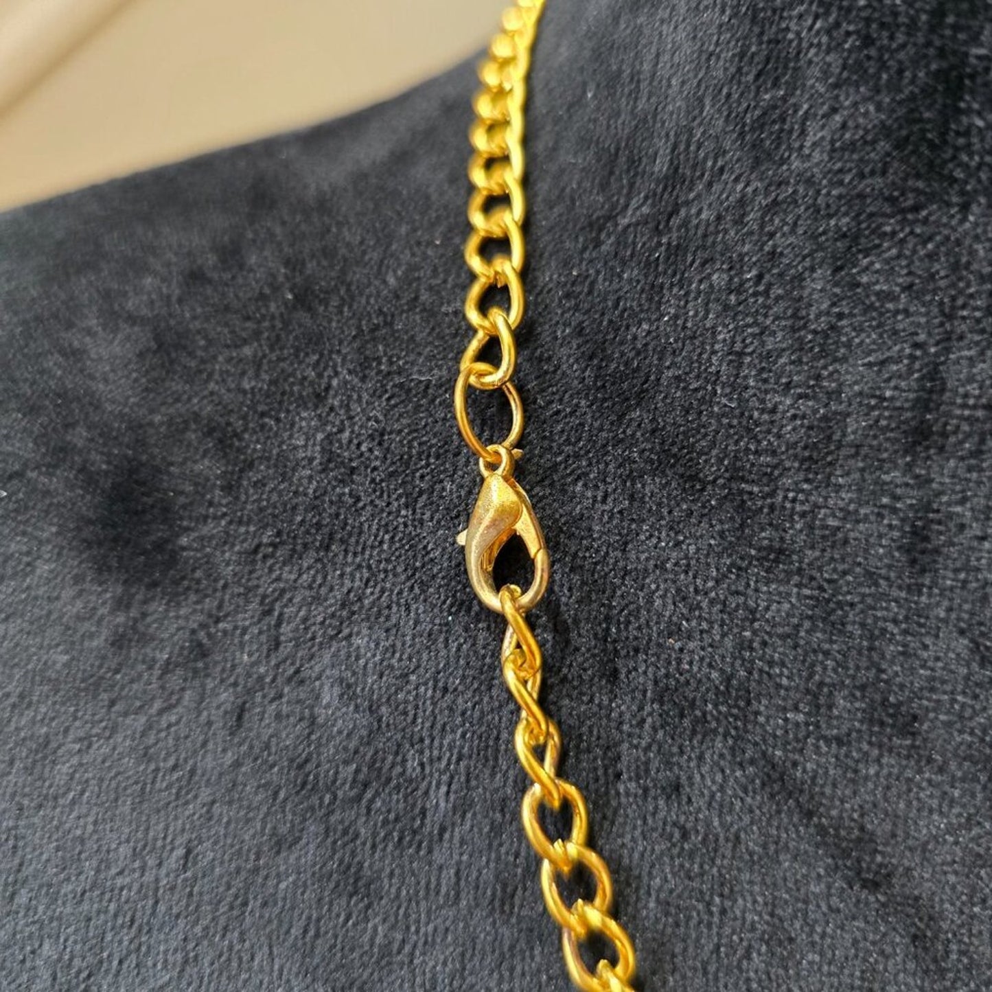 Womens Gold Tone Figure Detail Round & Bell Charm Pendant Necklace with Lobster