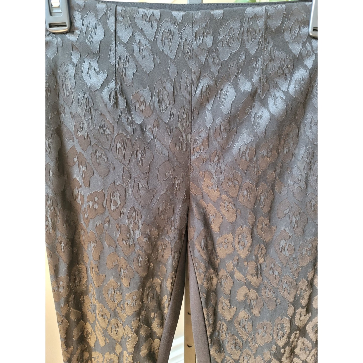 White House Black Market Skinny Pants Women's 0 Black Jacquard Stretch Slim Fit