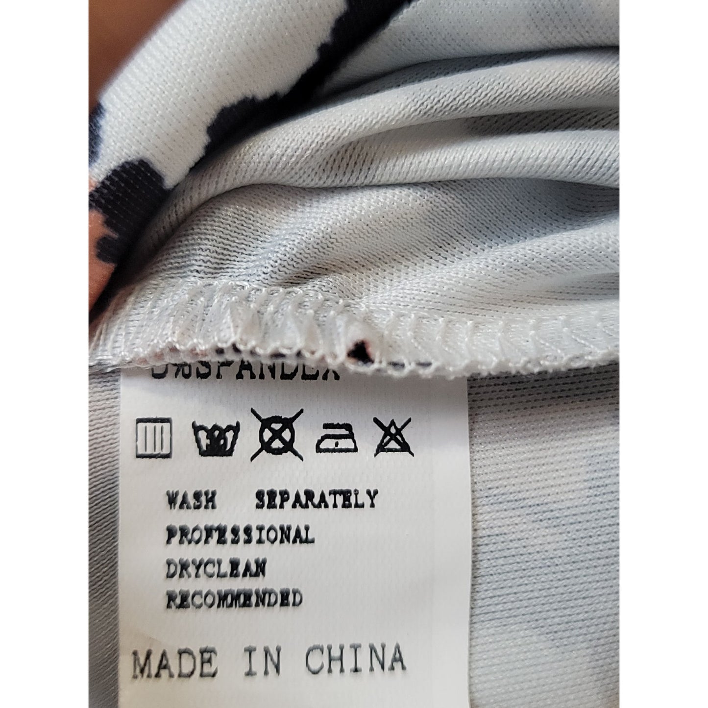 Leopard Print Midi Dress Women Size Medium White Black Pink Stretchy Ruffle