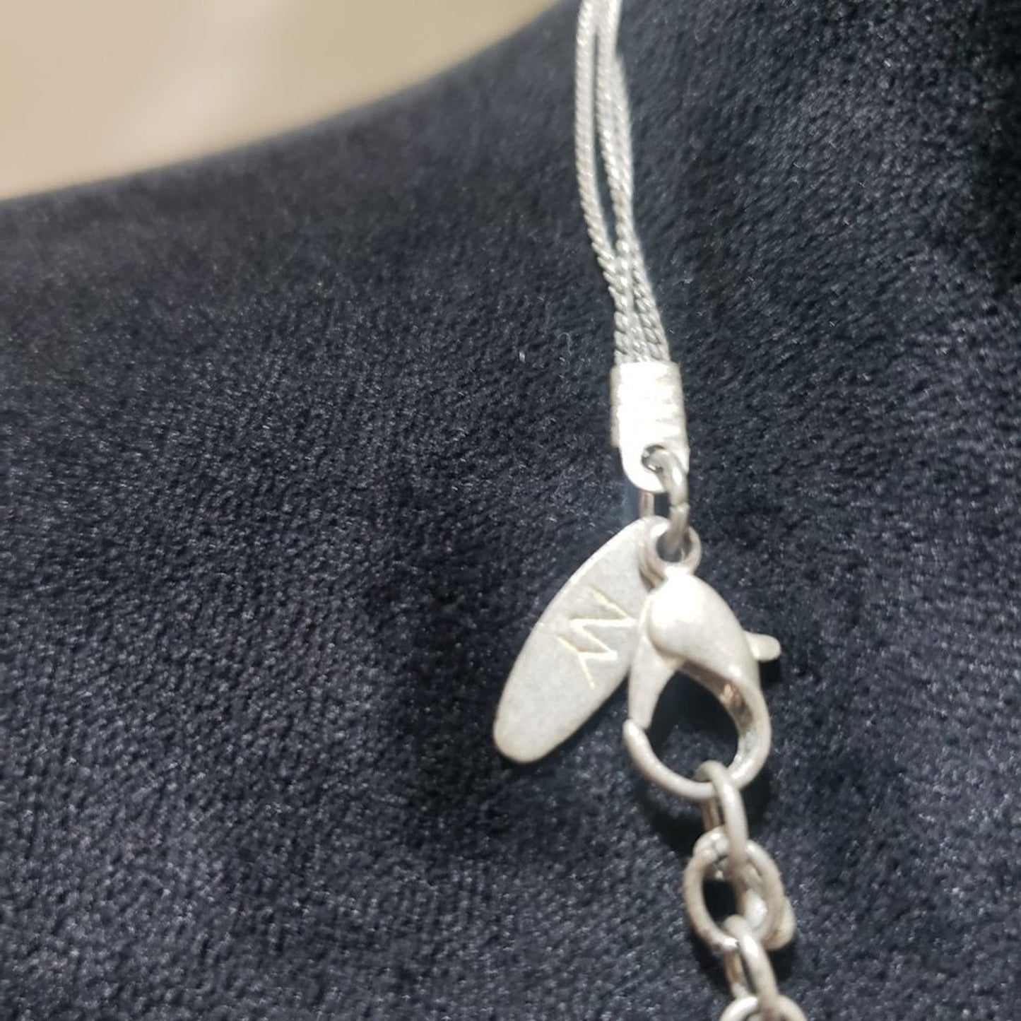 New York Womens Fashion Sea Glass Pewter Chain Collar Necklace w/ Lobster Clasp