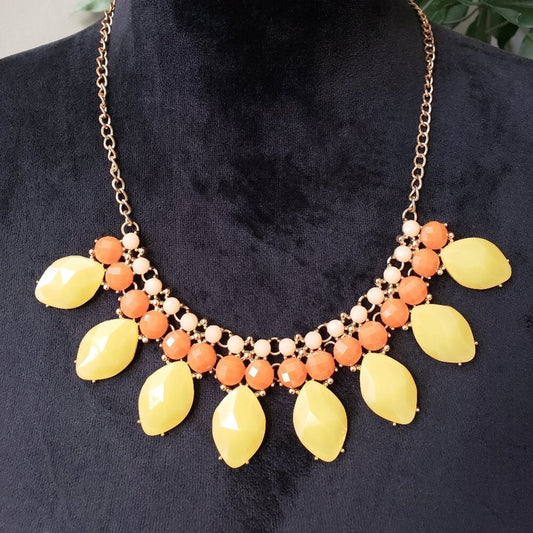 Womens Multicolor Rhinestone Statement Necklace Jewelry with Lobster Clasp