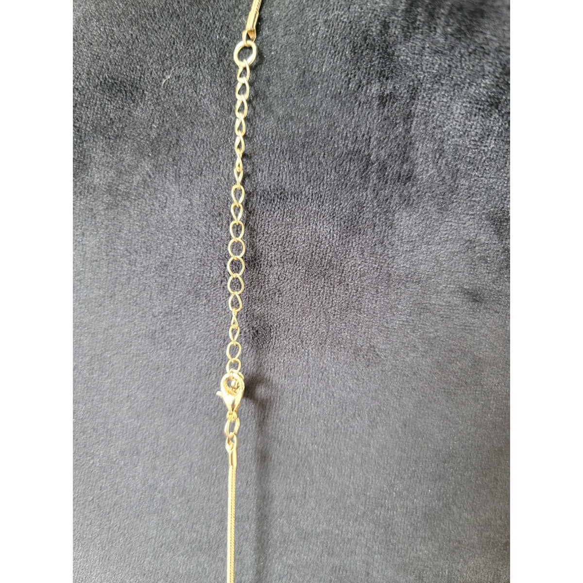 Women's Gold Chain Necklace with Blue and Pink Gemstone Fish Pendant