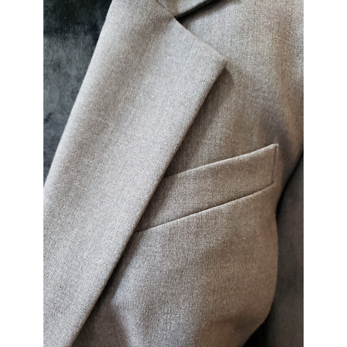 Calvin Klein Women Gray Vented Single Breasted Two Button Blazer Jacket Size 14W