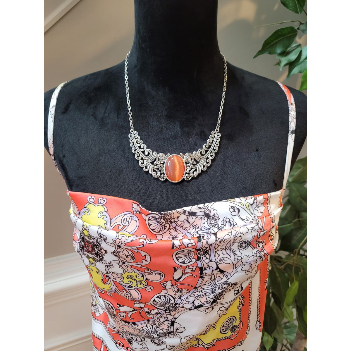 Cache Cami Tank Top Women's SZ XS Multicolor Floral Cowl Neck Spaghetti Strap