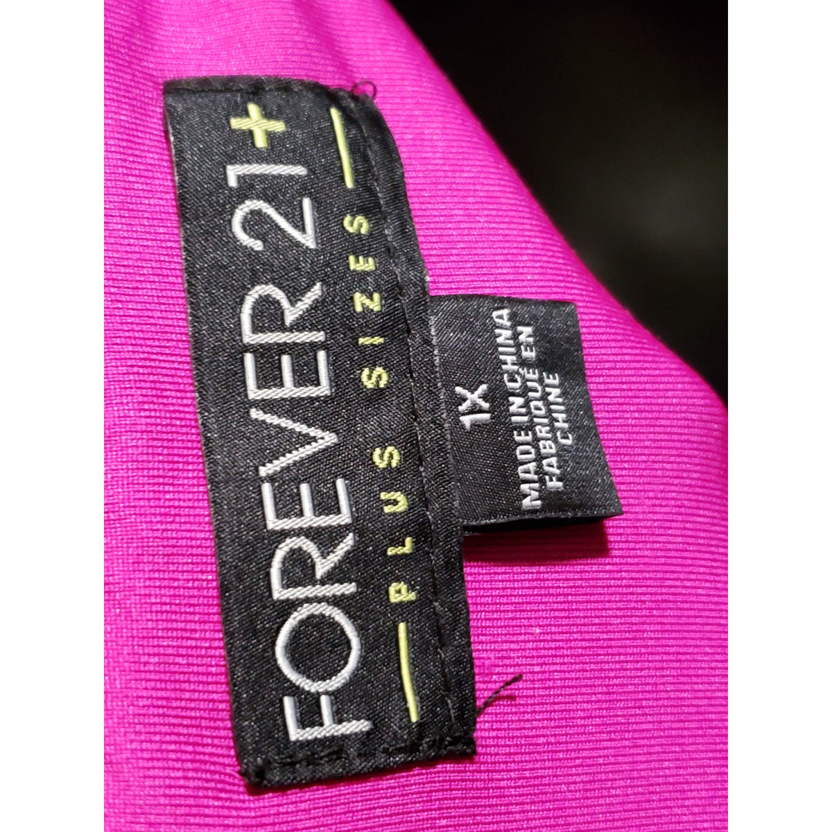 Forever 21 Strapless Dress Womens 1X Purple Black Bodycon Party Mini Plus