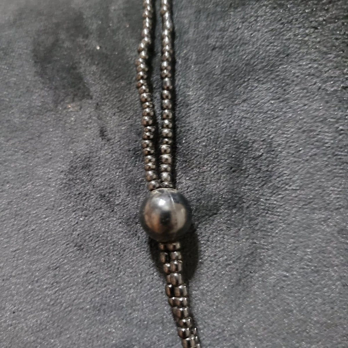 Womens Fashion Elegant Black Abalone Shell Beaded Chunky Long Pendant Necklace