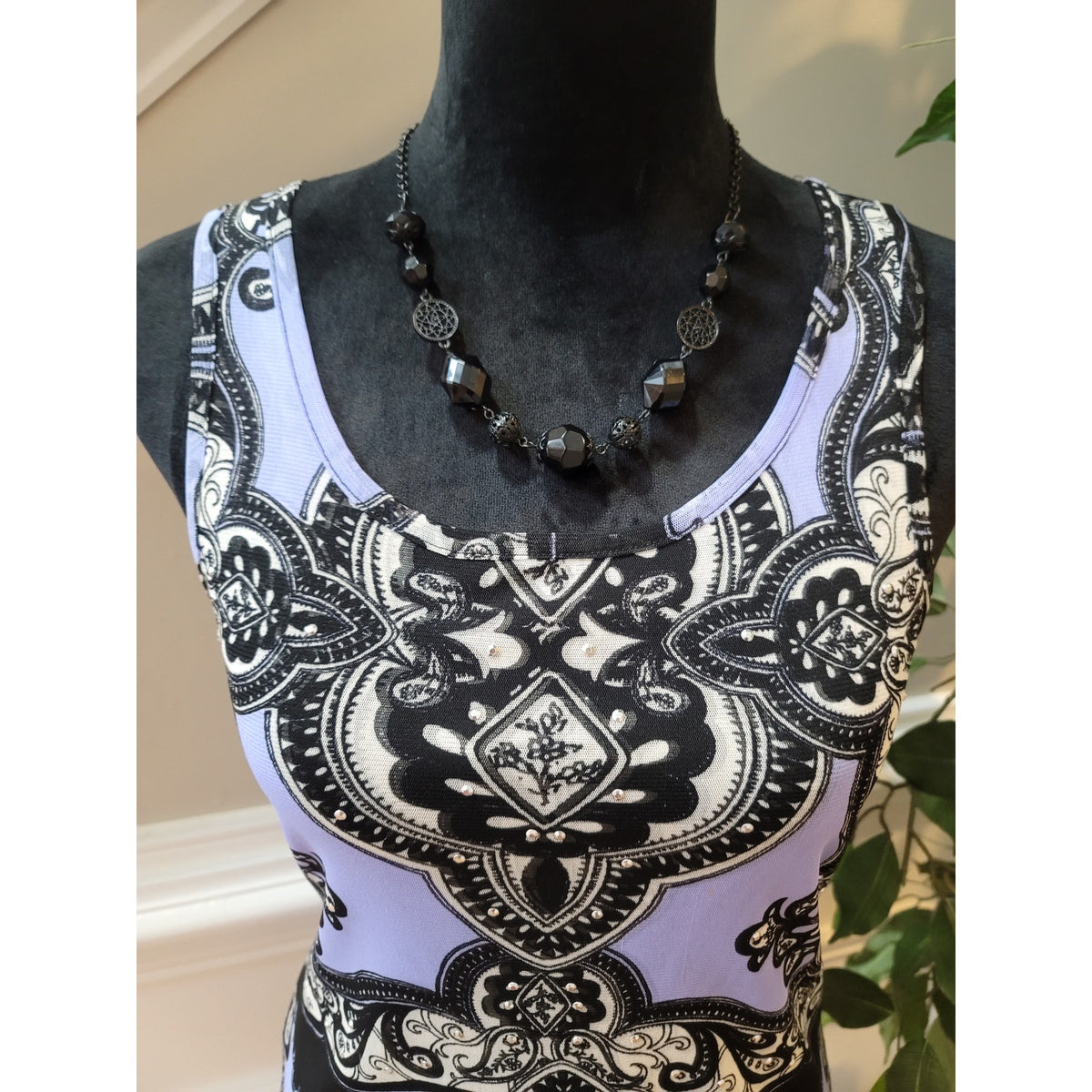 International Concepts Tank Top Women's Medium Multicolour Paisley Sleeveless