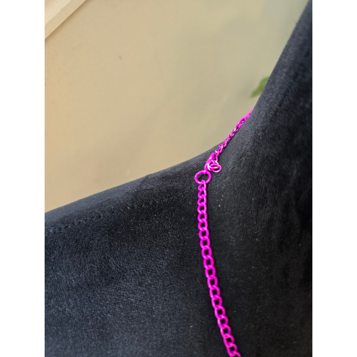 Hot Pink Filigree Floral Cutout Statement Necklace
