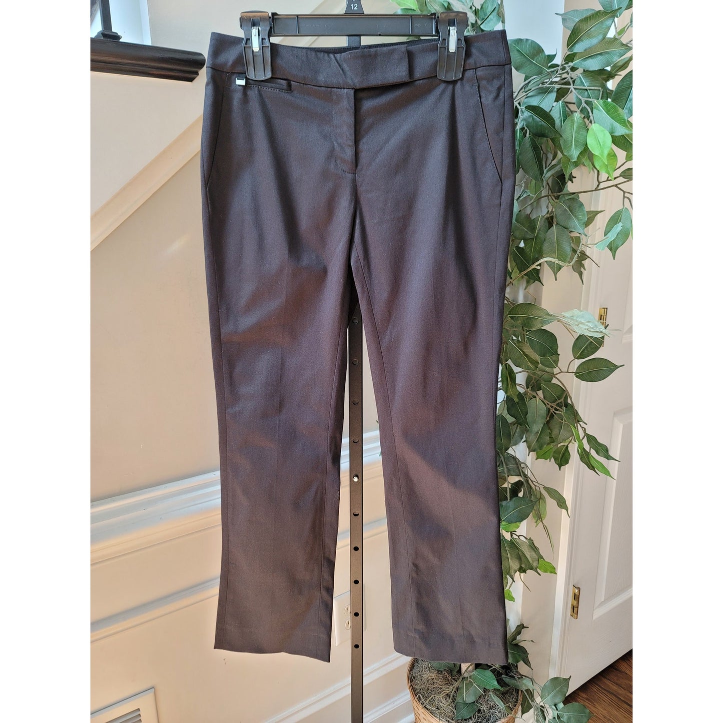 White House Black Market Pants Women's 4R Black Sleek Boot Stretch Work Trousers