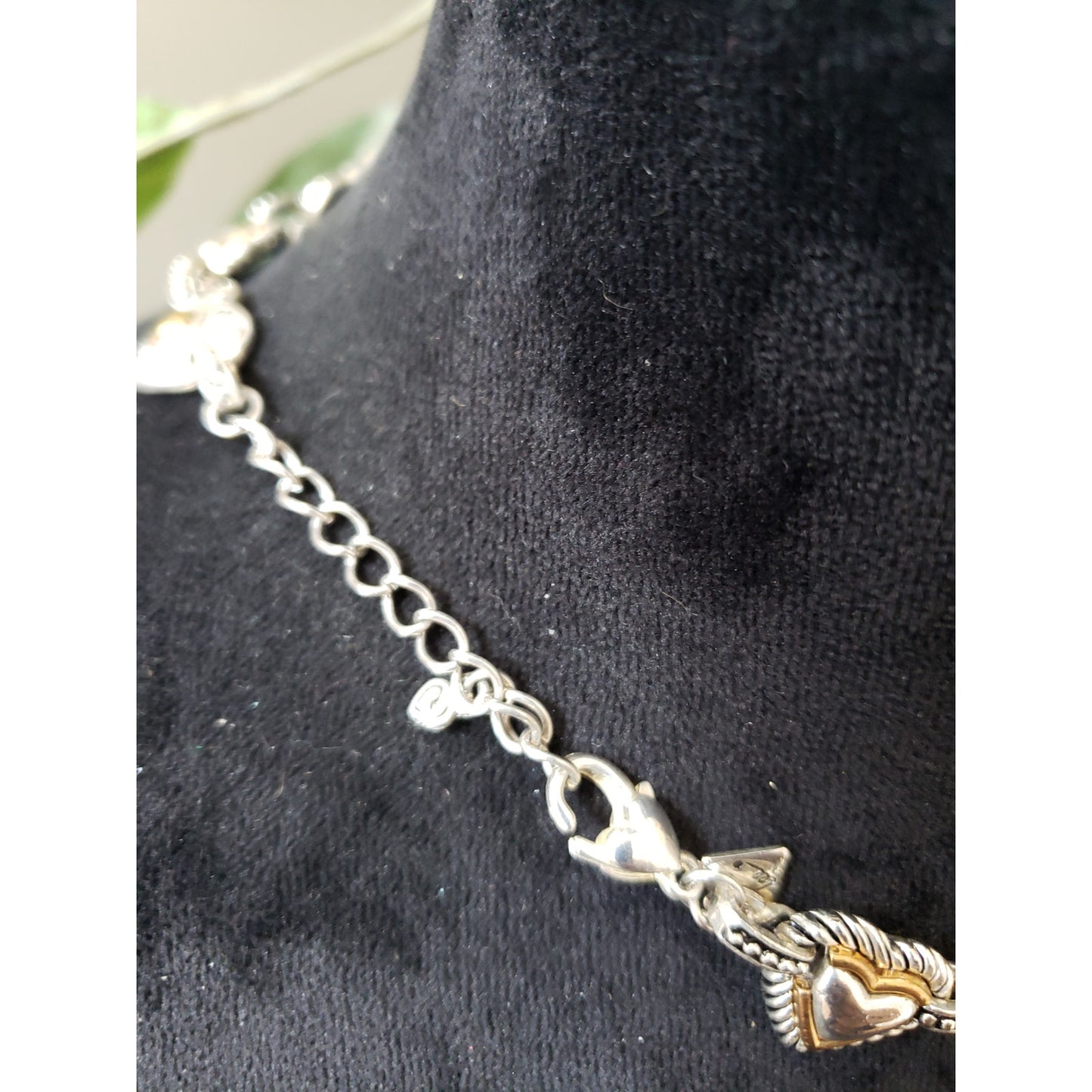 Cookie Lee Womens Fashion Carving Heart Chain Link Collar Necklace with Lobster