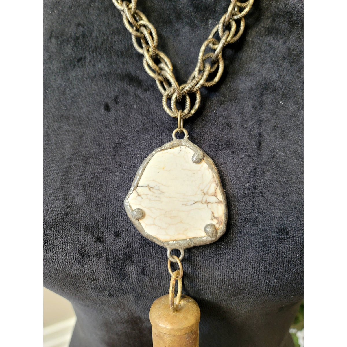 Women Boho Statement Tassel Pendant Necklace Long Chunky Chain Fashion Jewelry