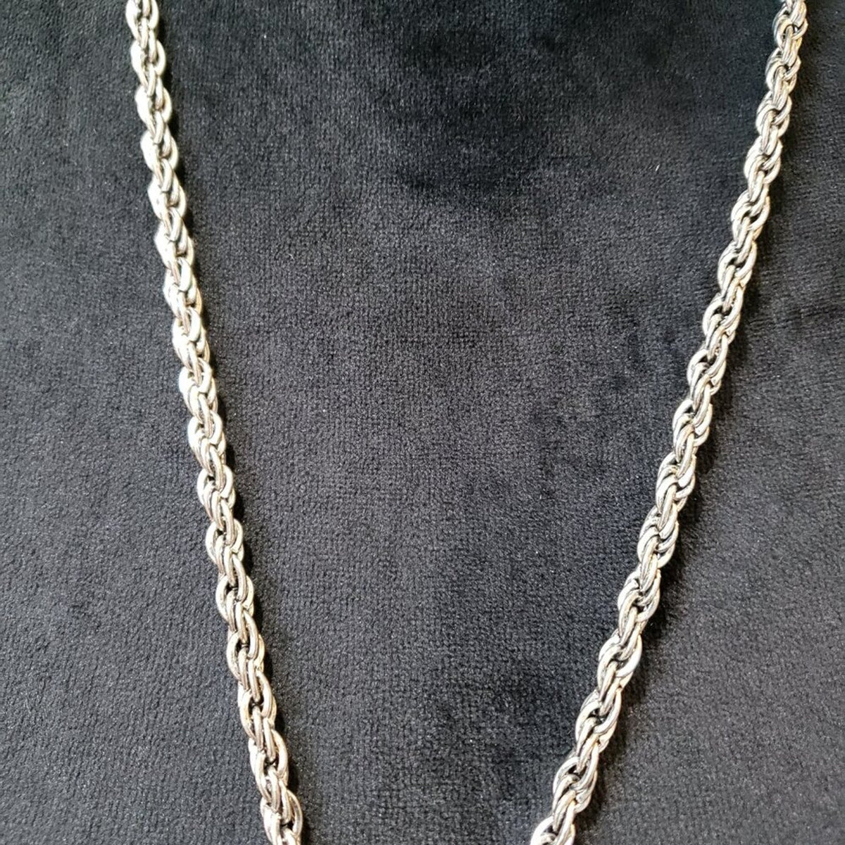 Womens Silver Tone Crystal Cross Pendant Necklace Rope Chain with Lobster Clasp