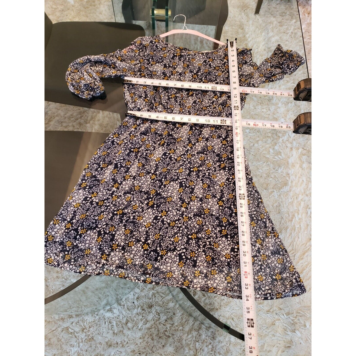 Freebird Women's Multicolor Polyester Round Neck Long Sleeve Knee Length Dress S