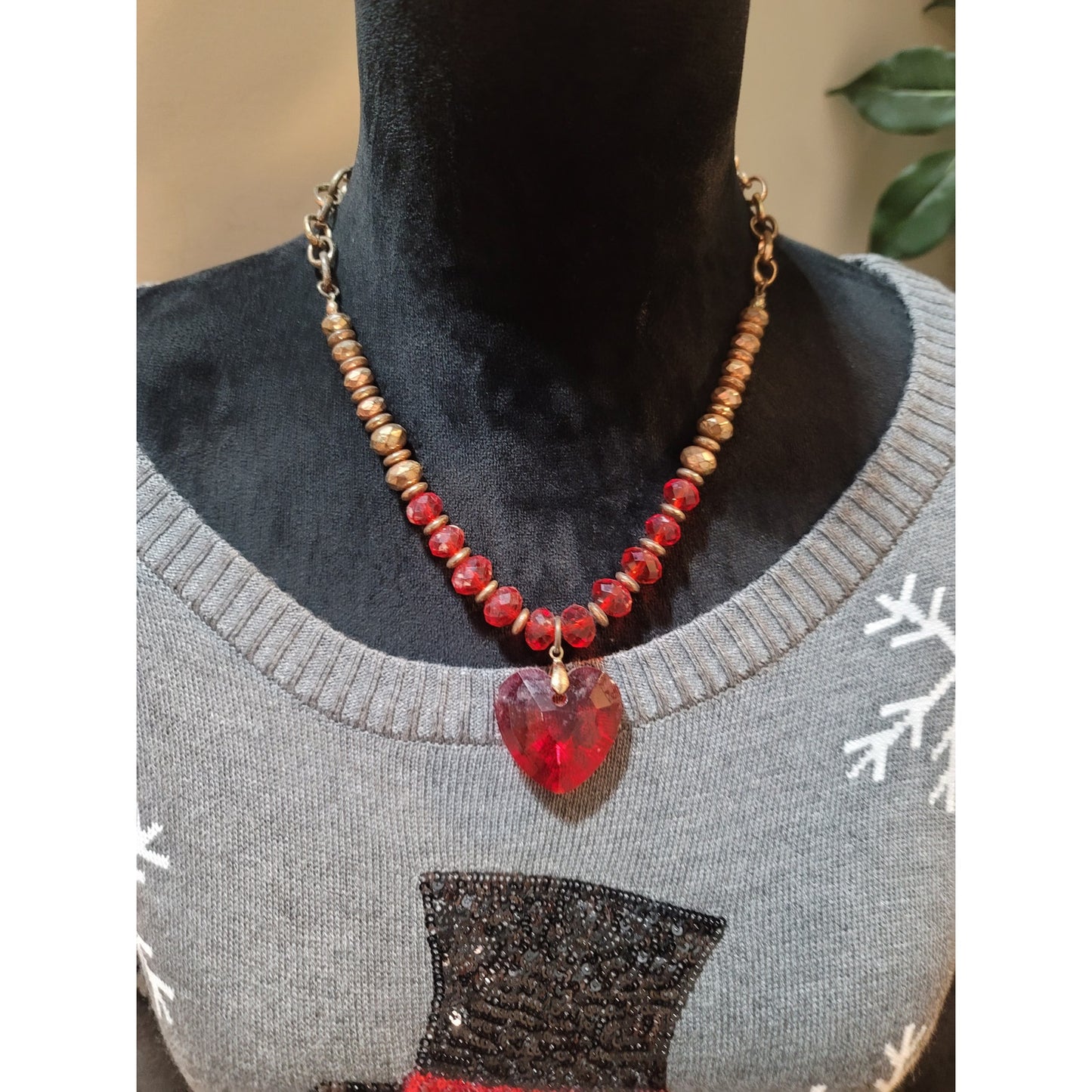 Tipsy Elves Christmas Sweater Women's Large Gray Snowman Long Sleeve Pullover