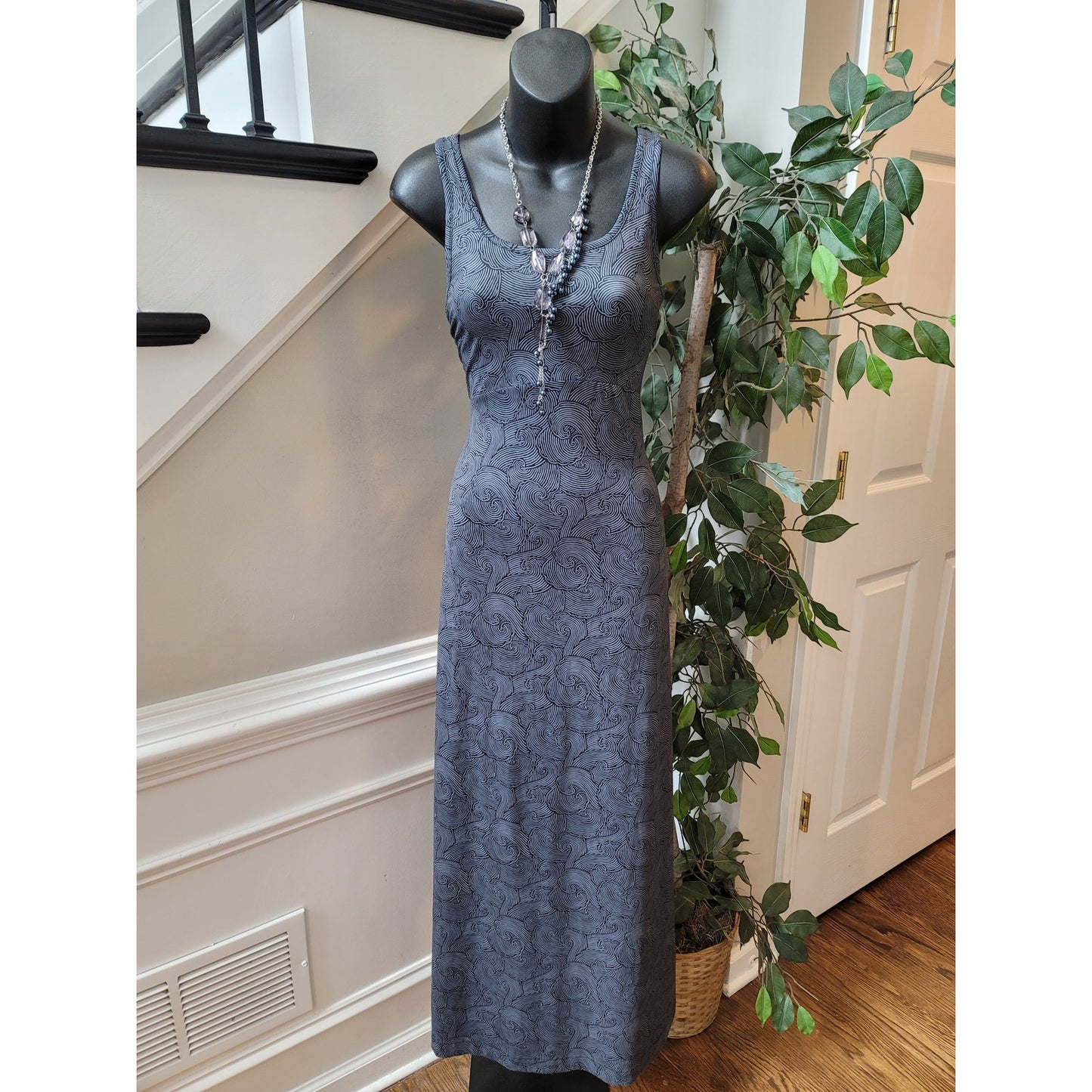 Columbia Dress Women S-P Gray Sleeveless Maxi Performance Fishing Gear