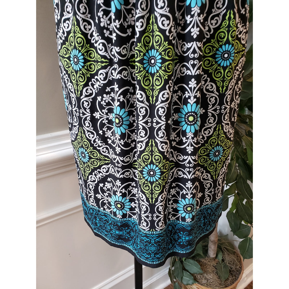 London Times Wrap Dress Women 4 Multi Floral Pleated Pockets Short Sleeve V Neck