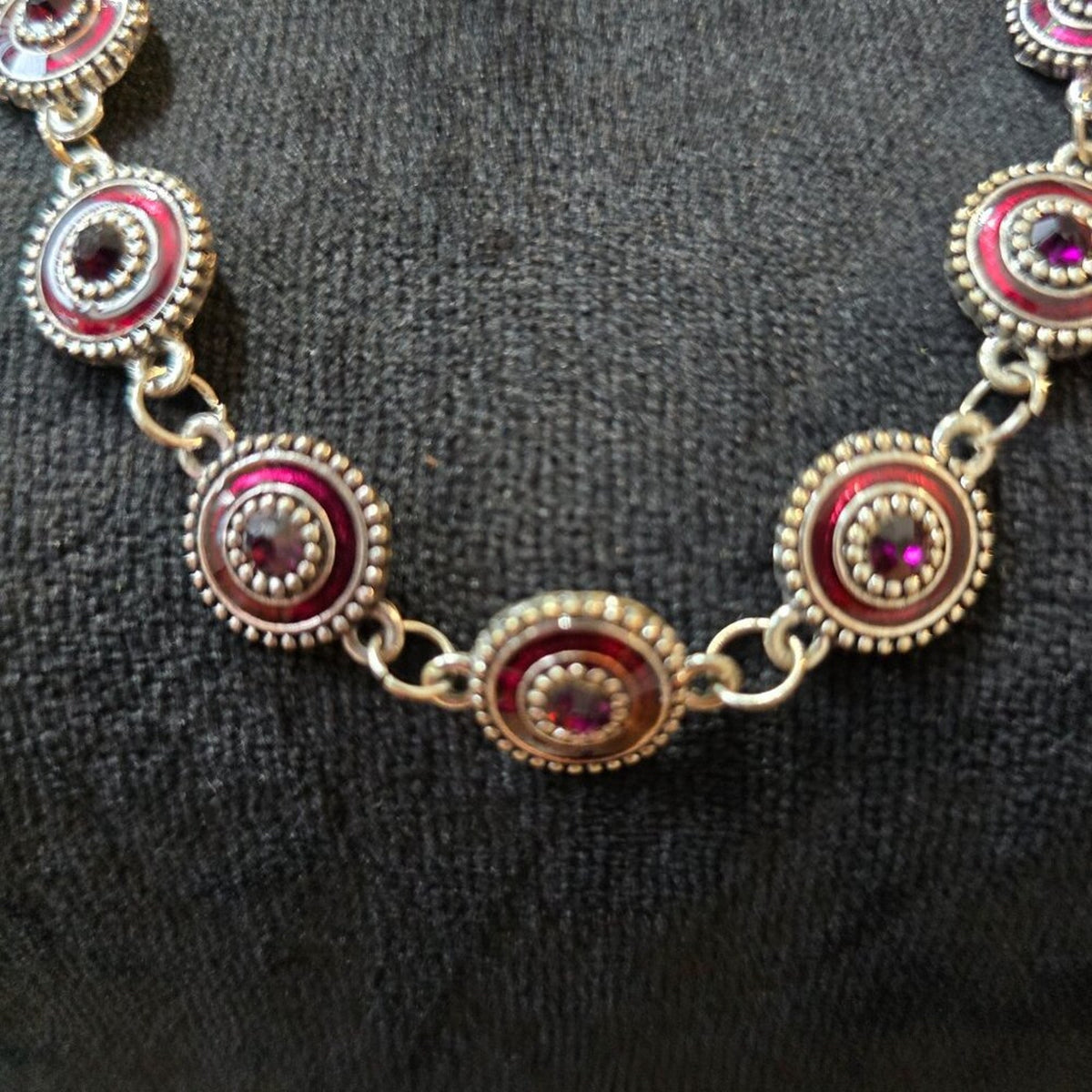 Womens Fashion Purple Black Pearl Crystal Necklace Jewelry with Lobster Clasp