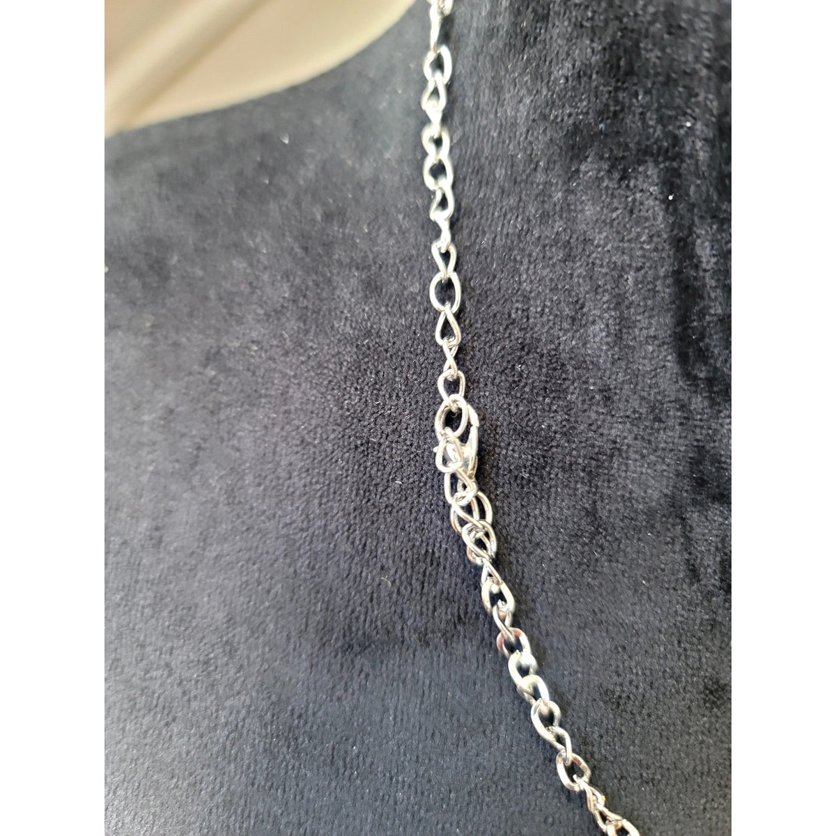 Silver Tone Collar Necklace Textured Fan Statement Bib Boho Jewelry