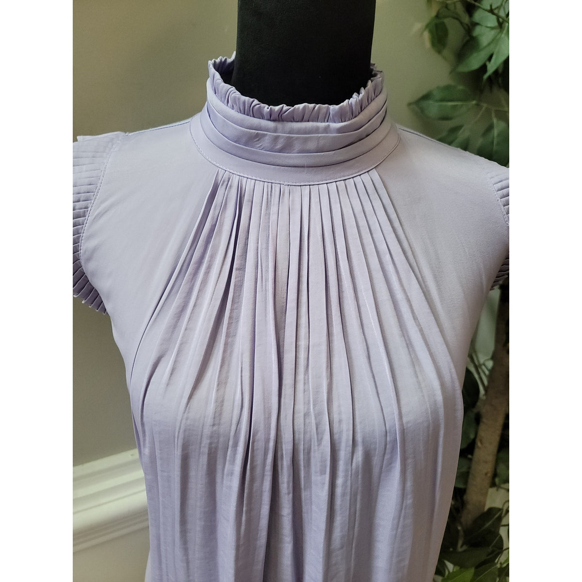INC International Concepts Blouse Women Size XL Lilac 100% Polyester Sleeveless