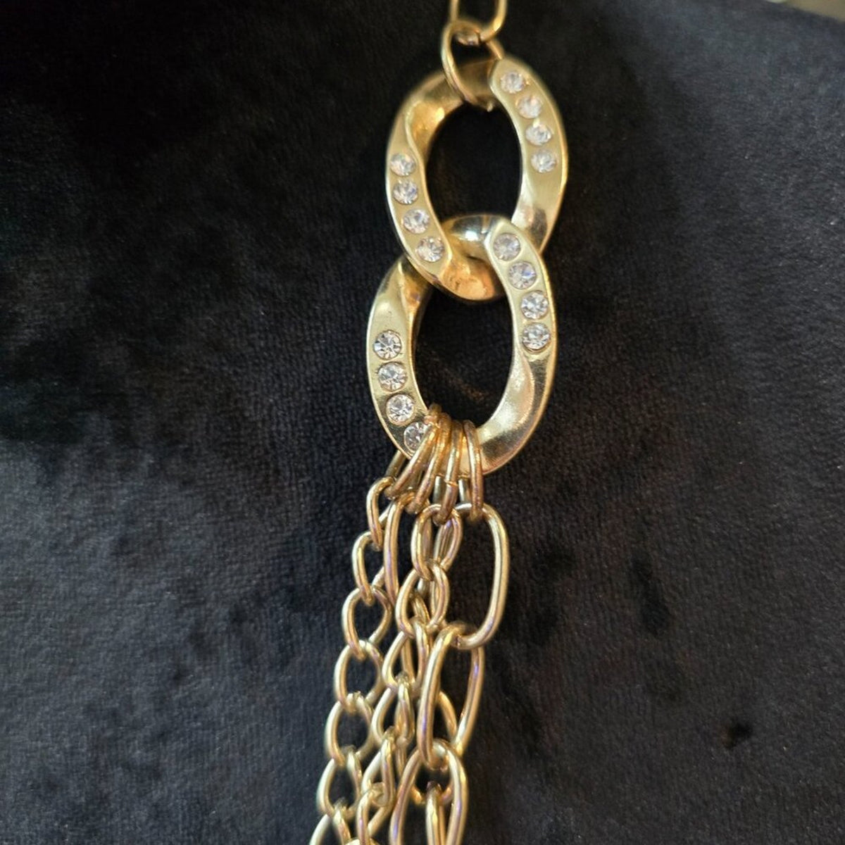 Womens The Melissa Zi Signature Collection Rhinestones Gold Statement Necklace