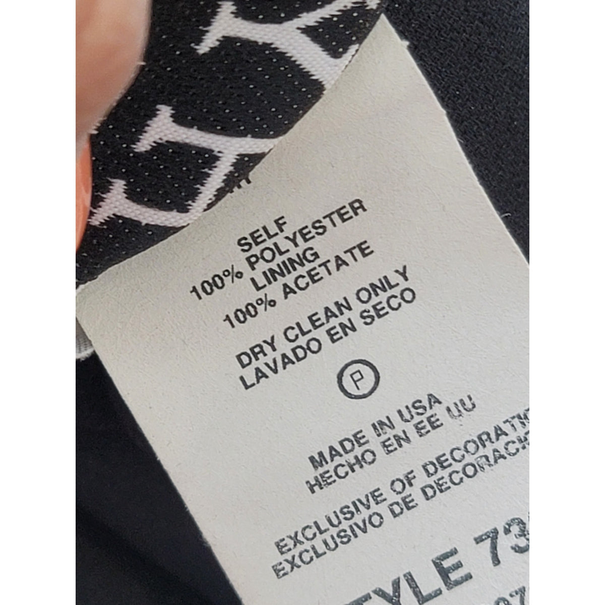 Why Skirt Suit Women's Size 16 Black Button Up Front Back Slit Fully Lined