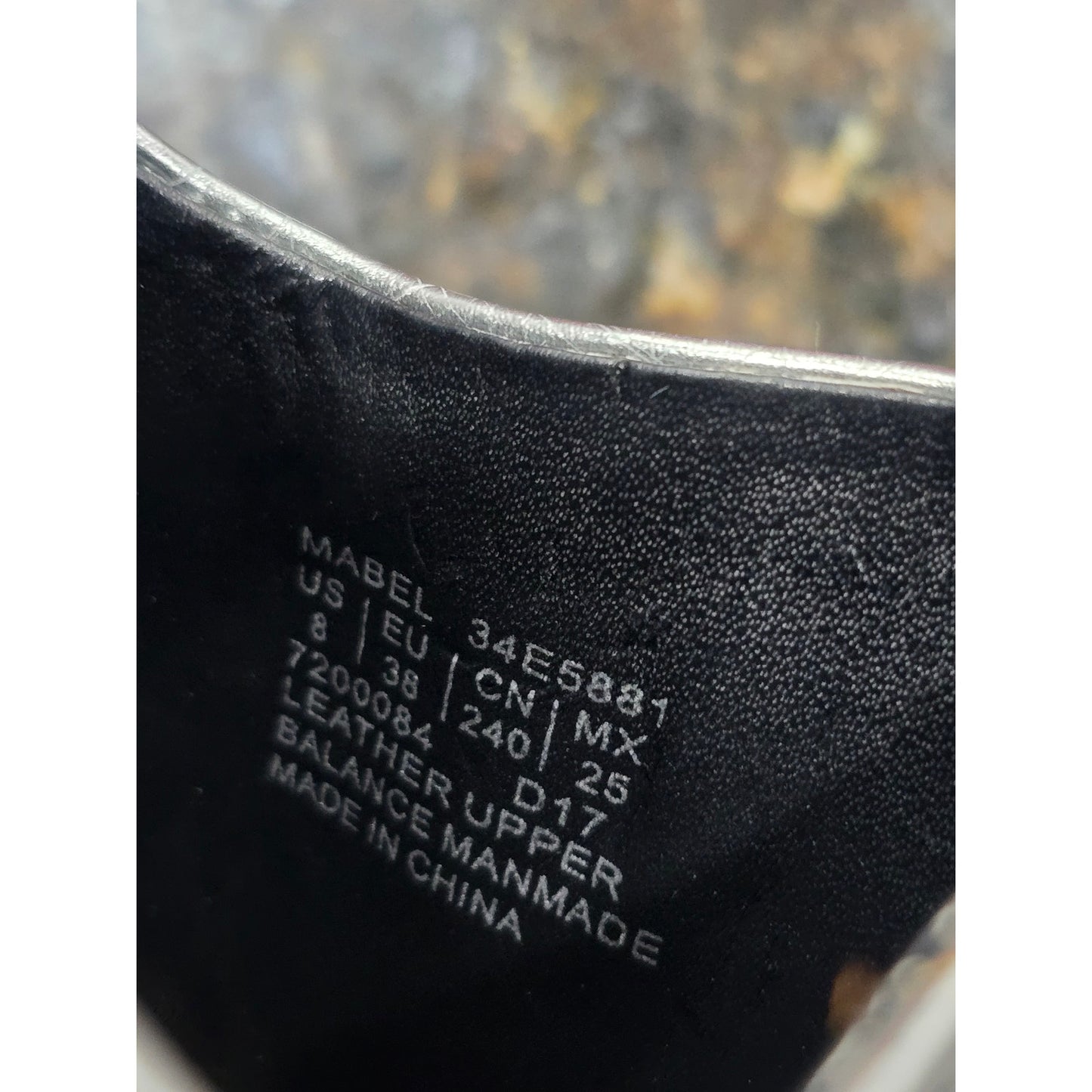 Calvin Klein Sandals Women's Size 8 Silver Leather Open Toe Slide Mule Heels