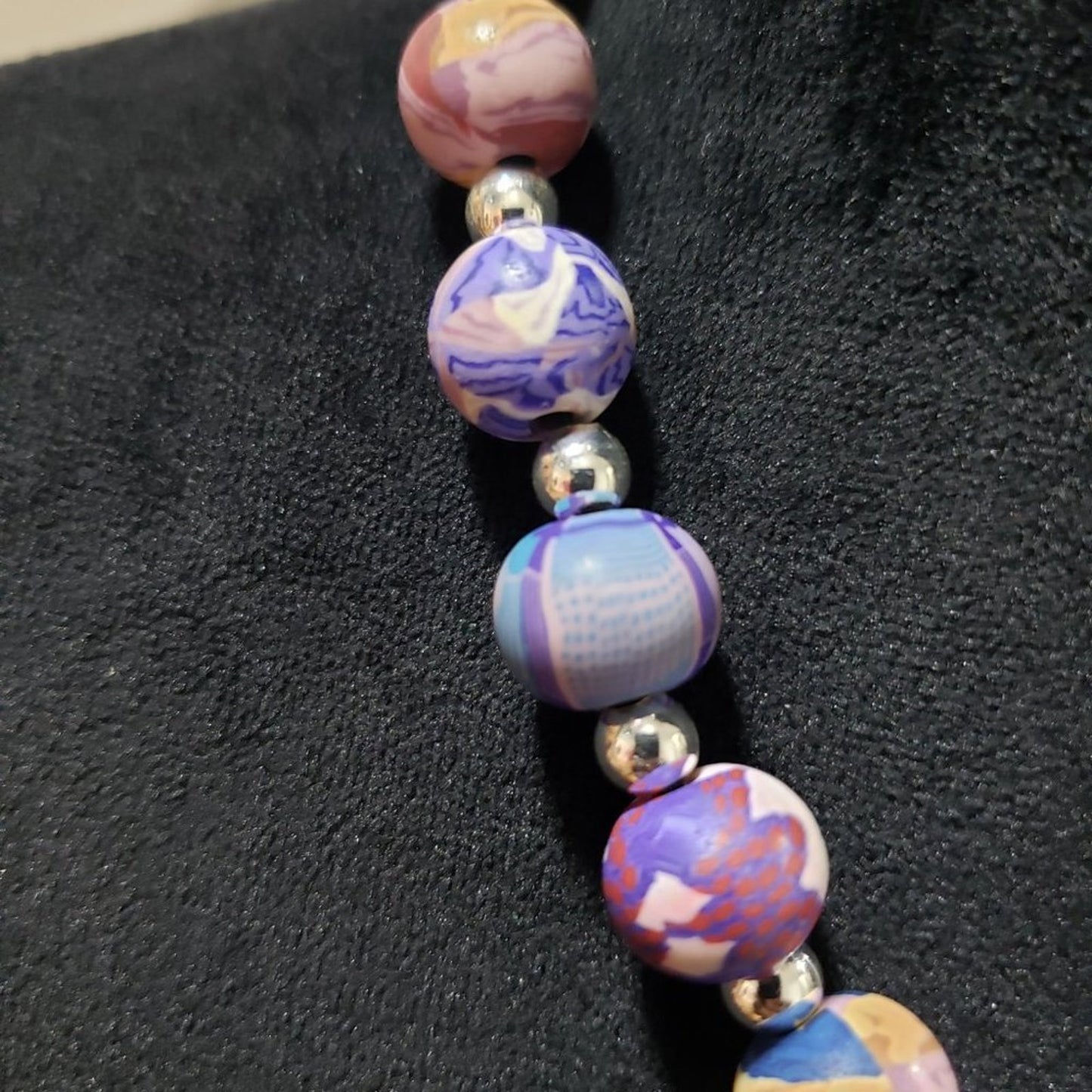 Women's Multicolor Round Beaded Cute Necklace Eclectic Funky Jewelry